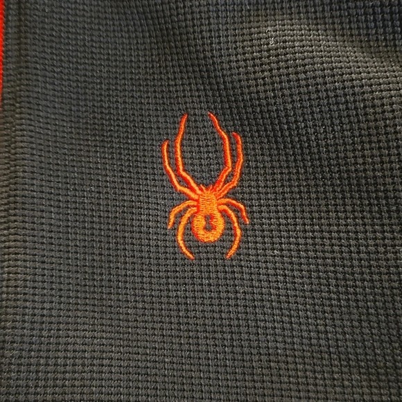 Spyder Men's Qtr Zip Black Pullover with Pockets and Microfleece Lining - Picture 6 of 10